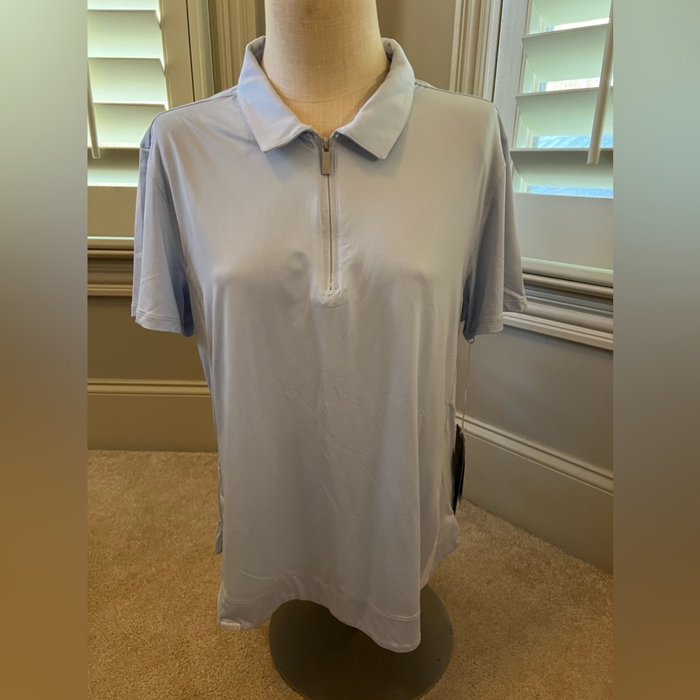 Chase 54, short sleeve golf shirt, 2xl, light blue, NWT